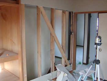 iyoの7年-05　工事中の２階和室